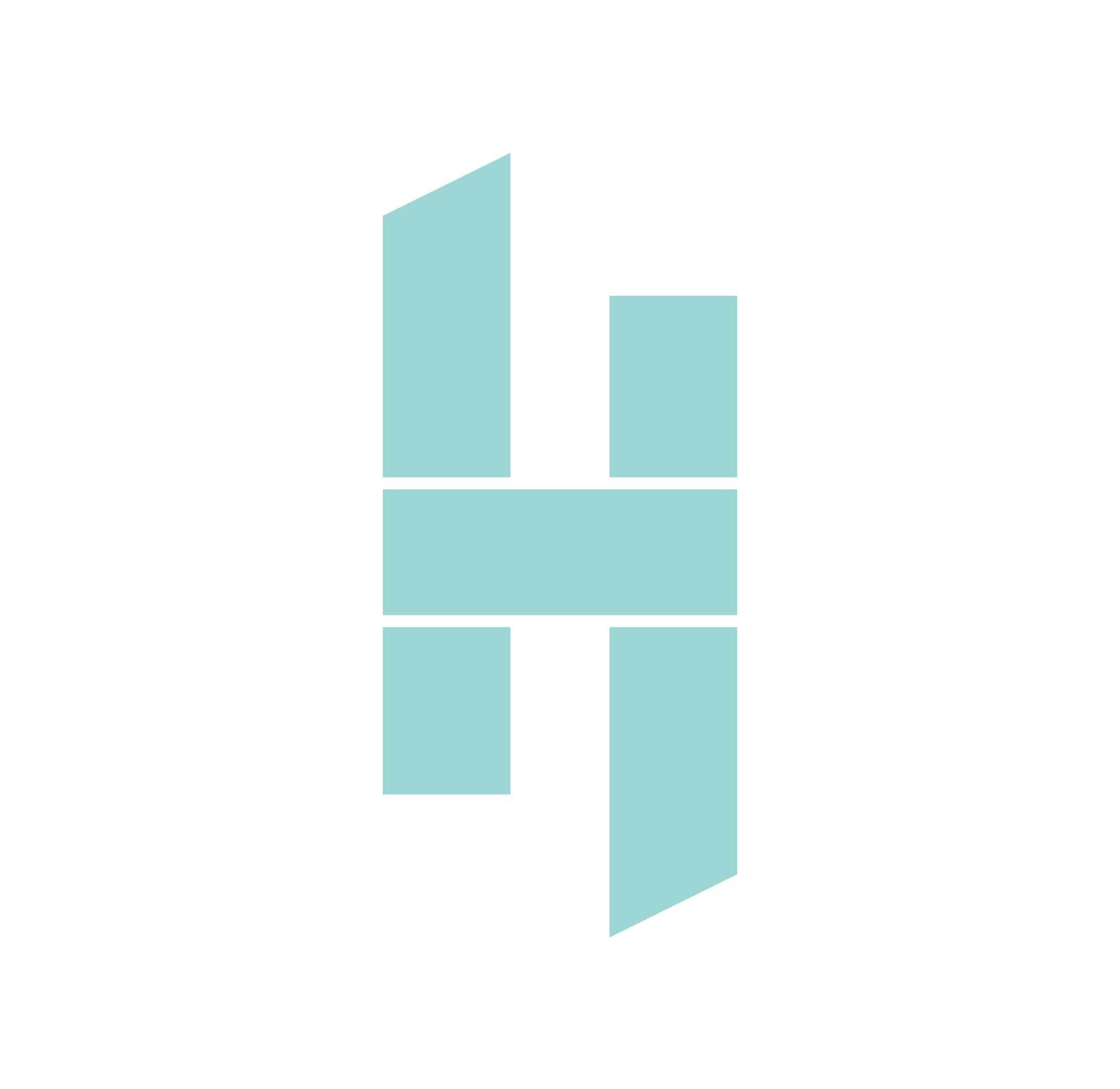 Light blue abstract letter