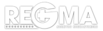 Logotipo blanco de REGMA