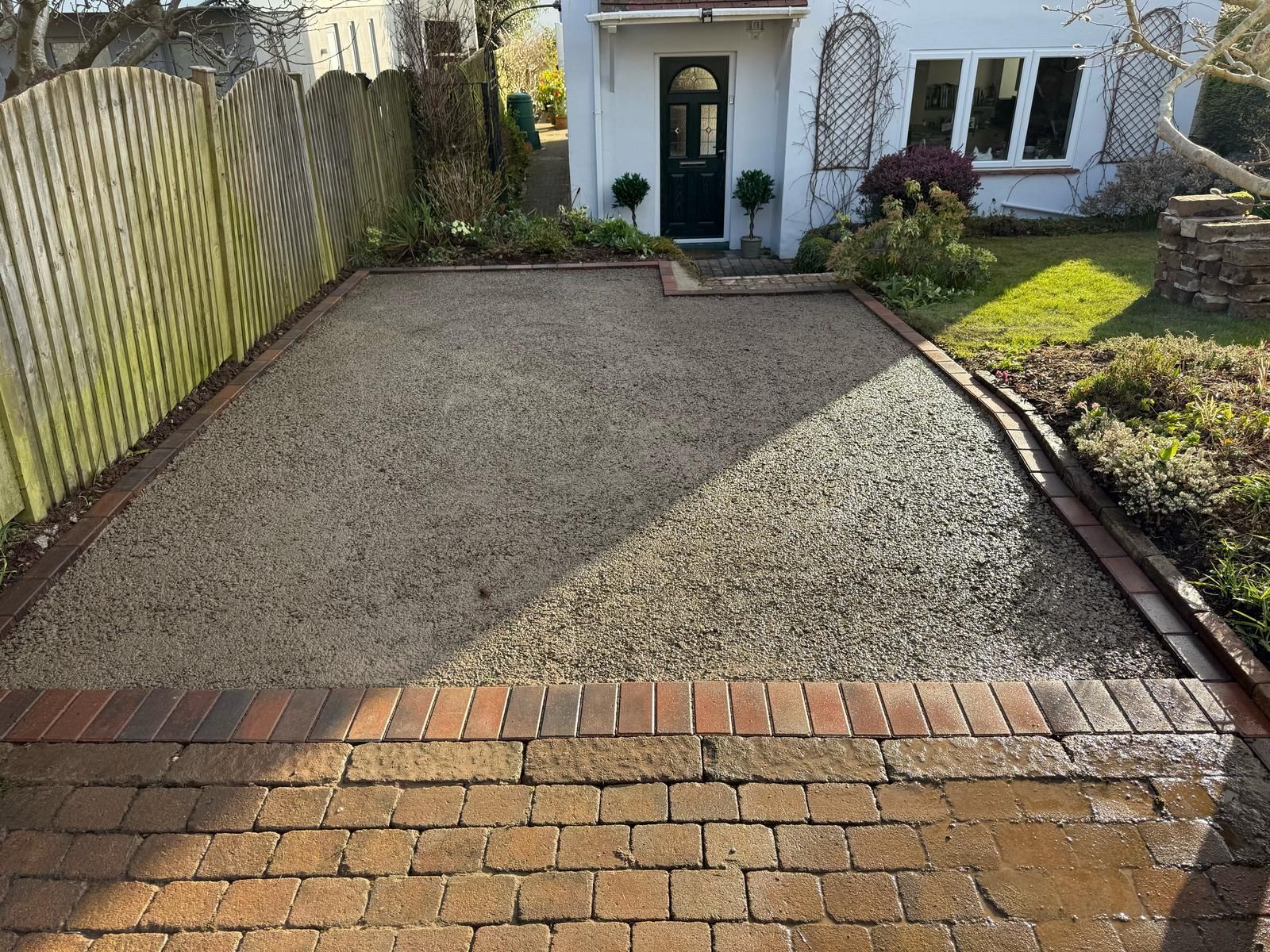 Driveway after surface preparation