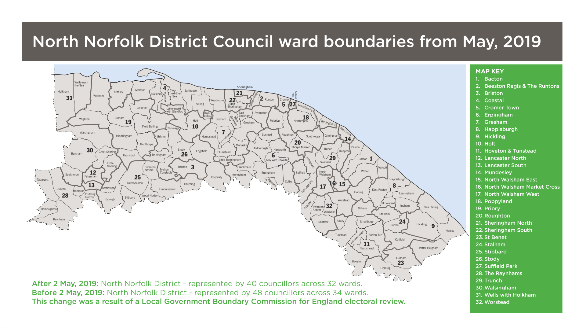 Map of ward boundaries