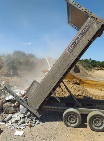 Disposing of rubble safely and correctly from the trailer