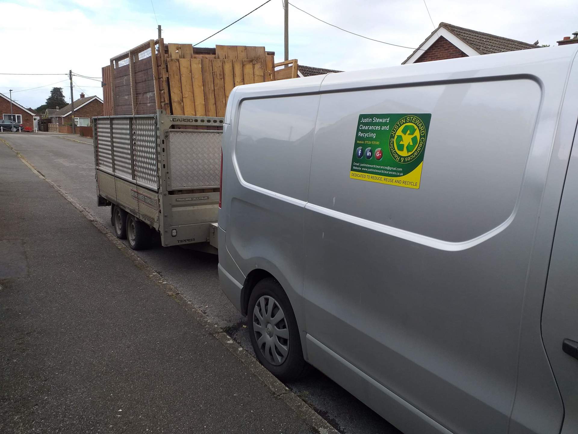 JSC van and trailer out and about in Norfolk
