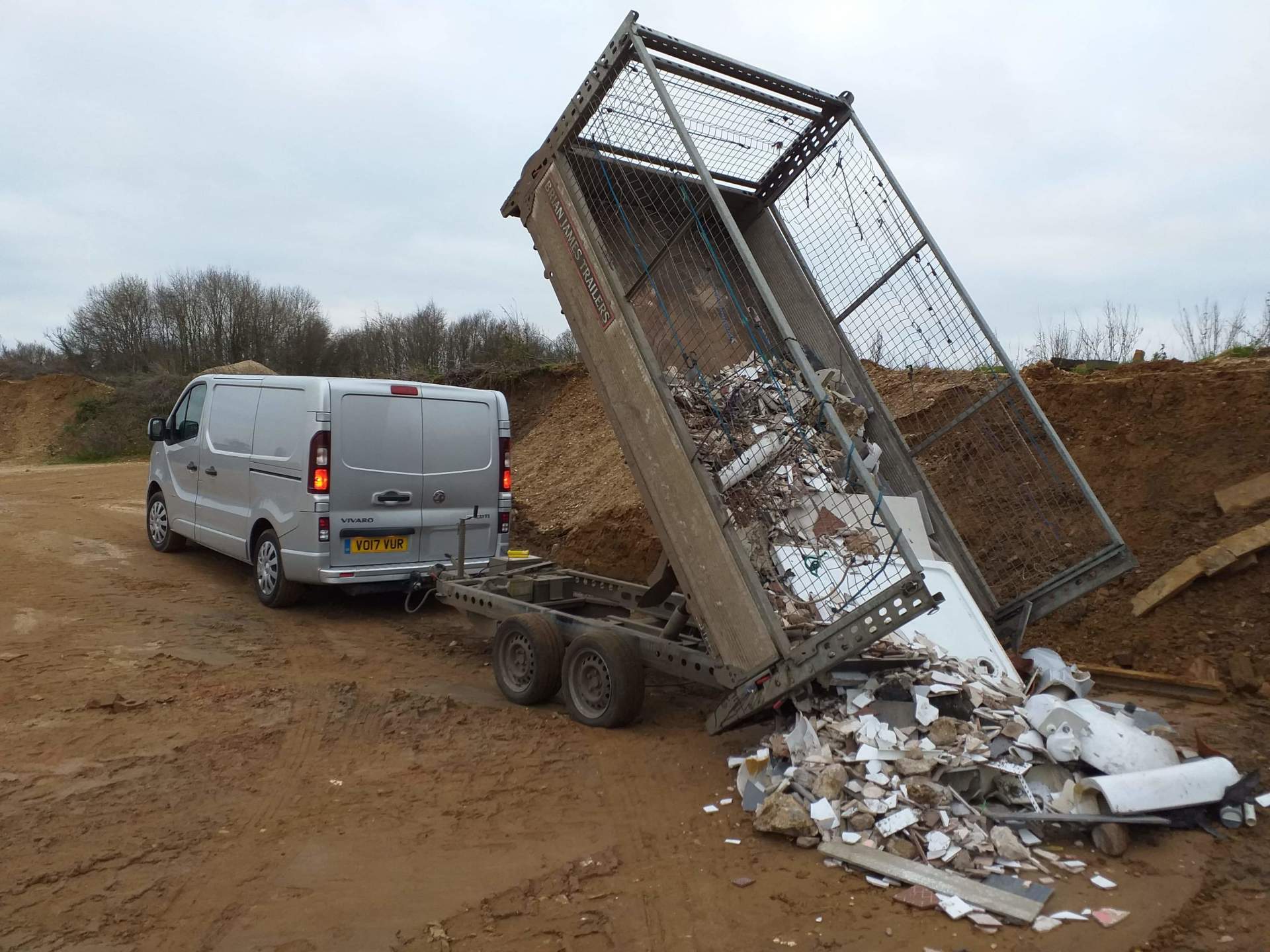 Bathroom waste clearance being disposed