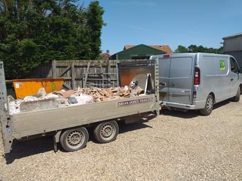 The van and JSCR trailer on a working day