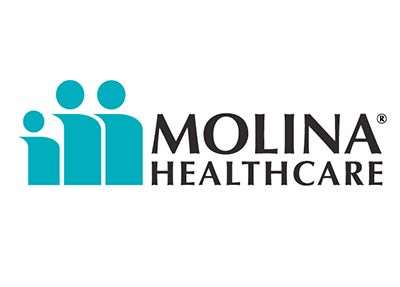 Logo for Molina Healthcare: blue figures and text on white background.
