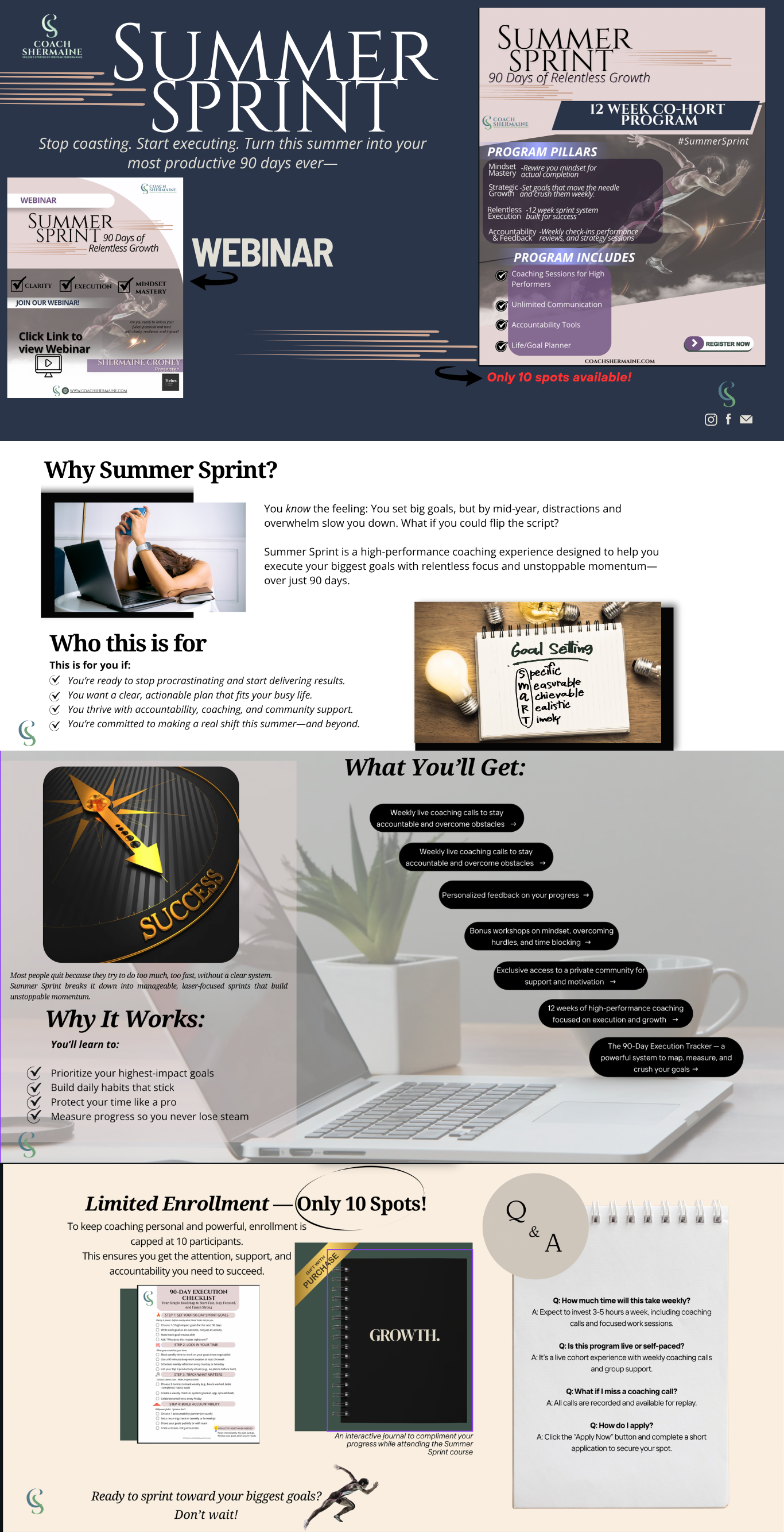 A collage of images with a laptop and a plant on a table.