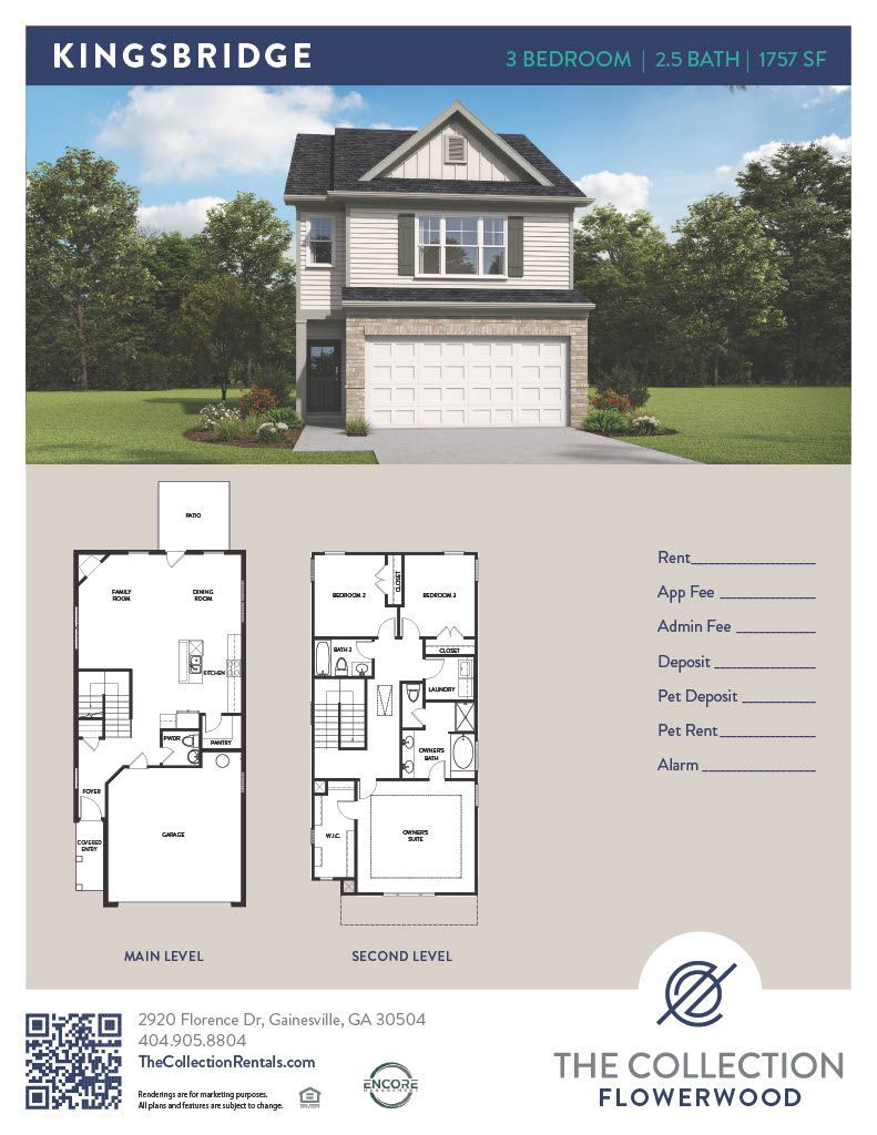 A floor plan of a house called kingsbridge