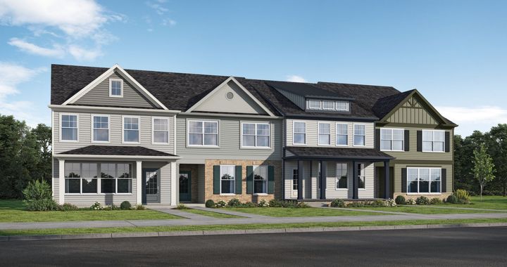 An artist 's impression of a row of houses