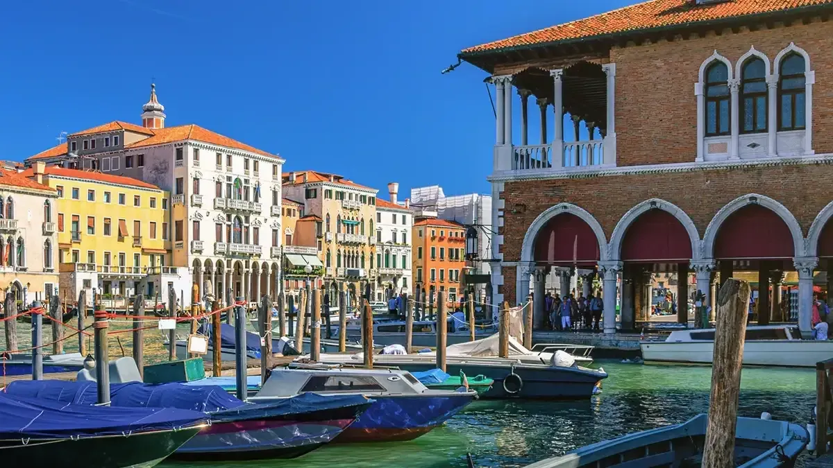 The historic Rialto Fish Market: where Venetian tradition meets daily life.