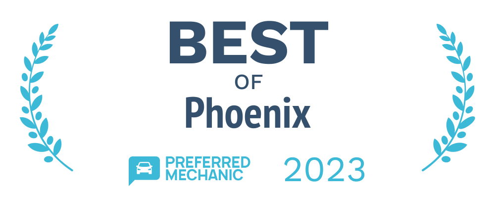 A logo for the best mechanic in phoenix in 2023.