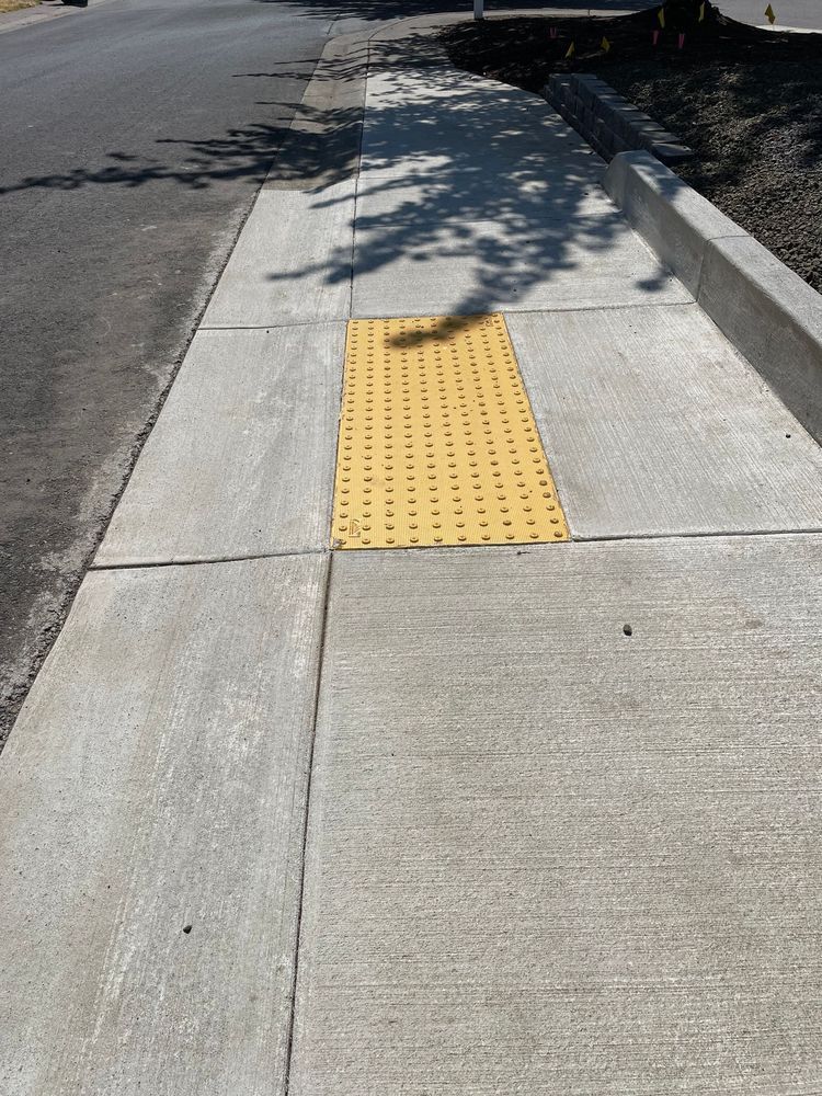 A newly made sidewalk