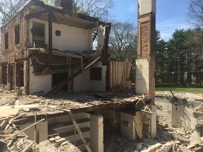 Wrecked House with Excavator — Demolish in Sewel, NJ