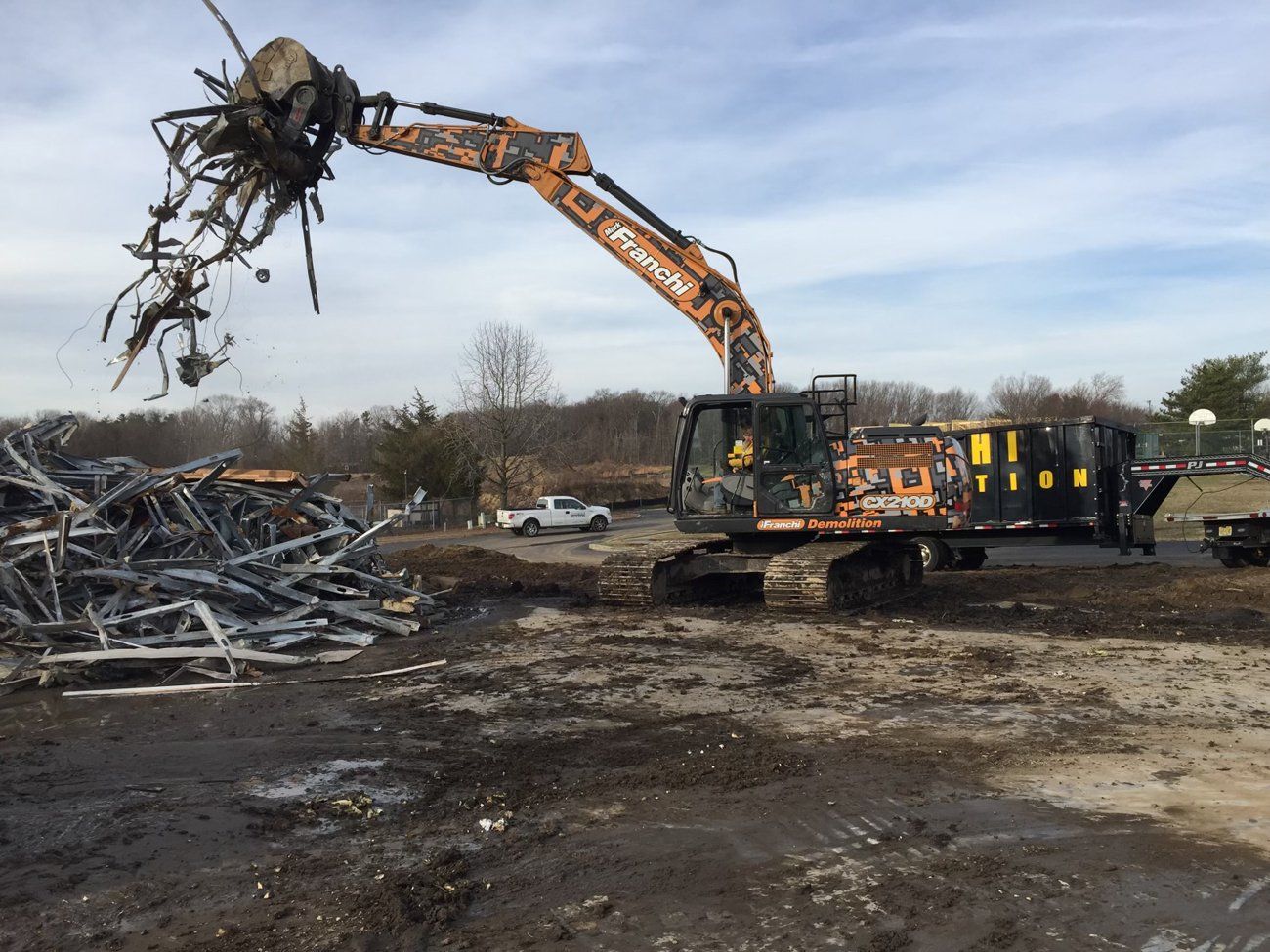 Scrap Steel Grabber Excavator — Demolition in Sewell, NJ