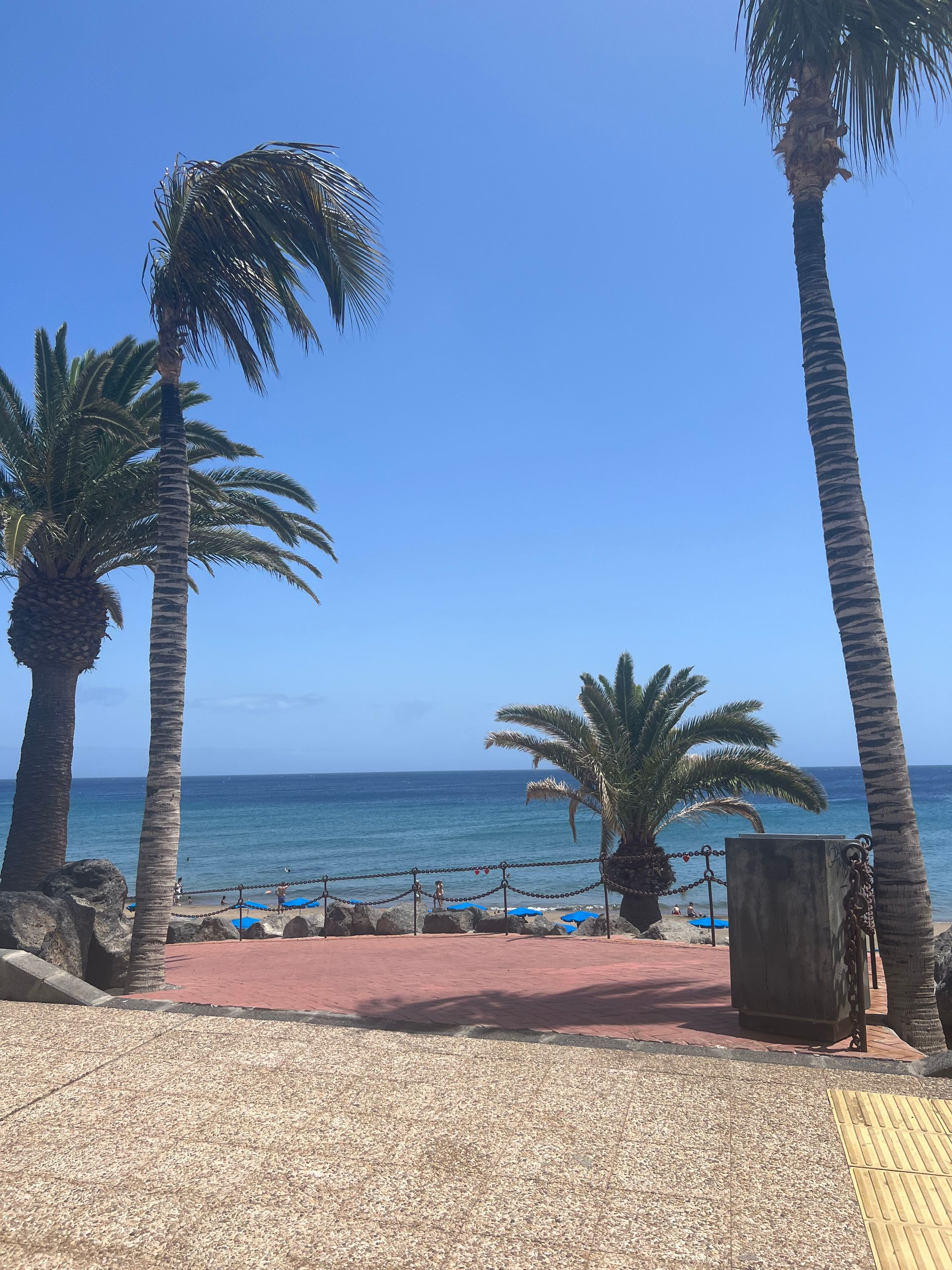view of beach from hotel