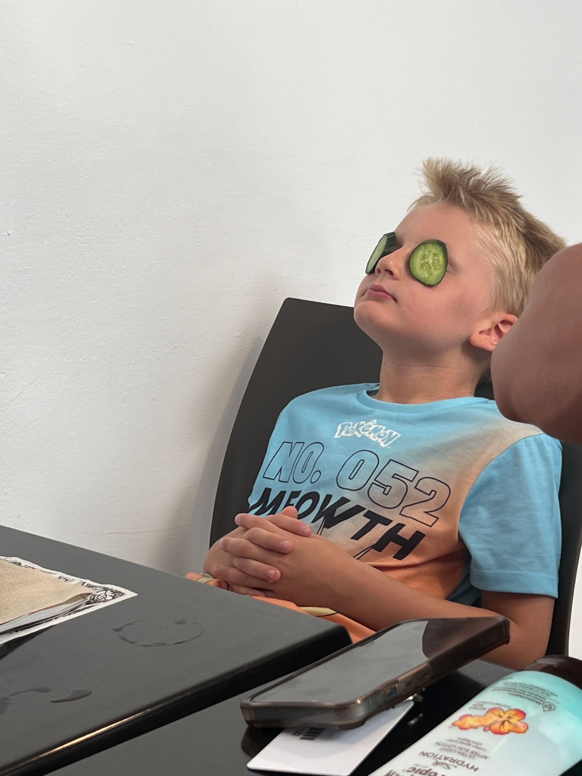 child of coach chilling