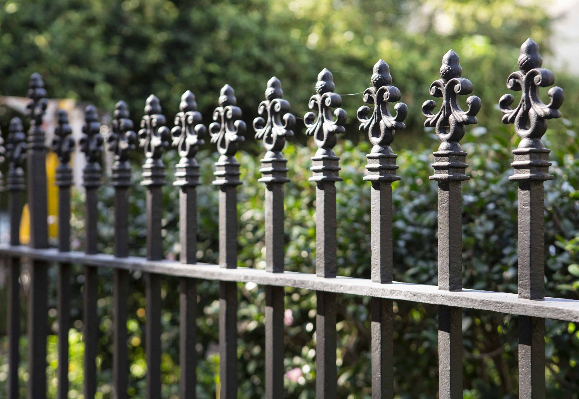 Wrought iron fence installation in CLeveland