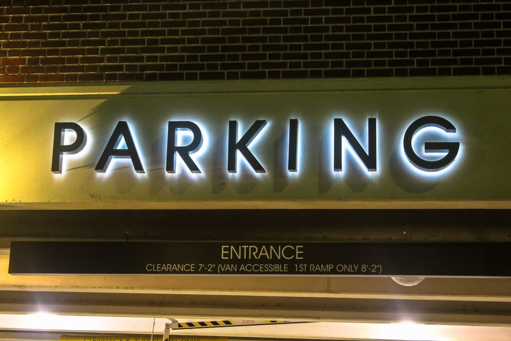 A Parking Sign That is Lit Up at Night — Sign Media Solutions in Ballina, NSW