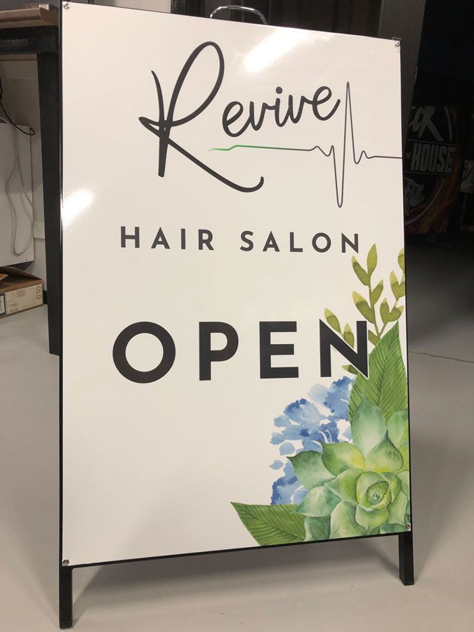A Sign for a Hair Salon That is Open — Sign Media Solutions in Ballina, NSW