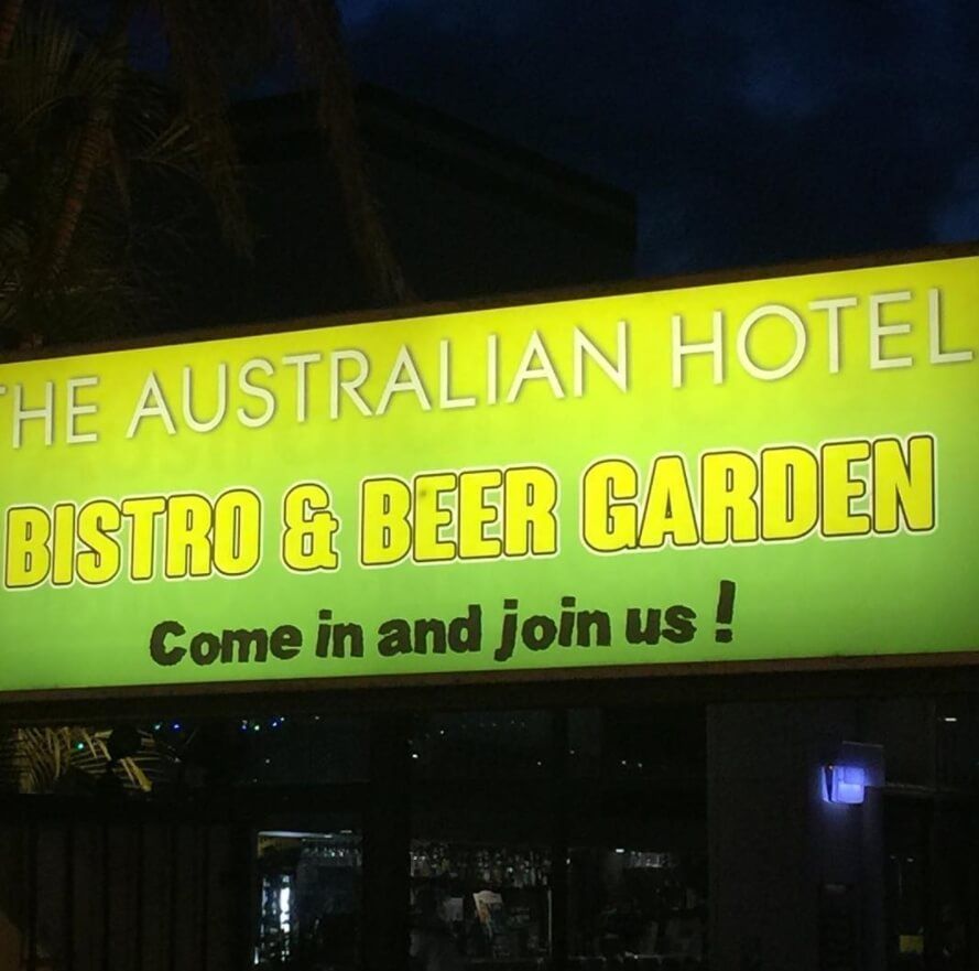A Sign for the Australian Hotel Bistro & Beer Garden — Sign Media Solutions in Ballina, NSW