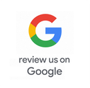 A google logo that says `` review us on google ''.