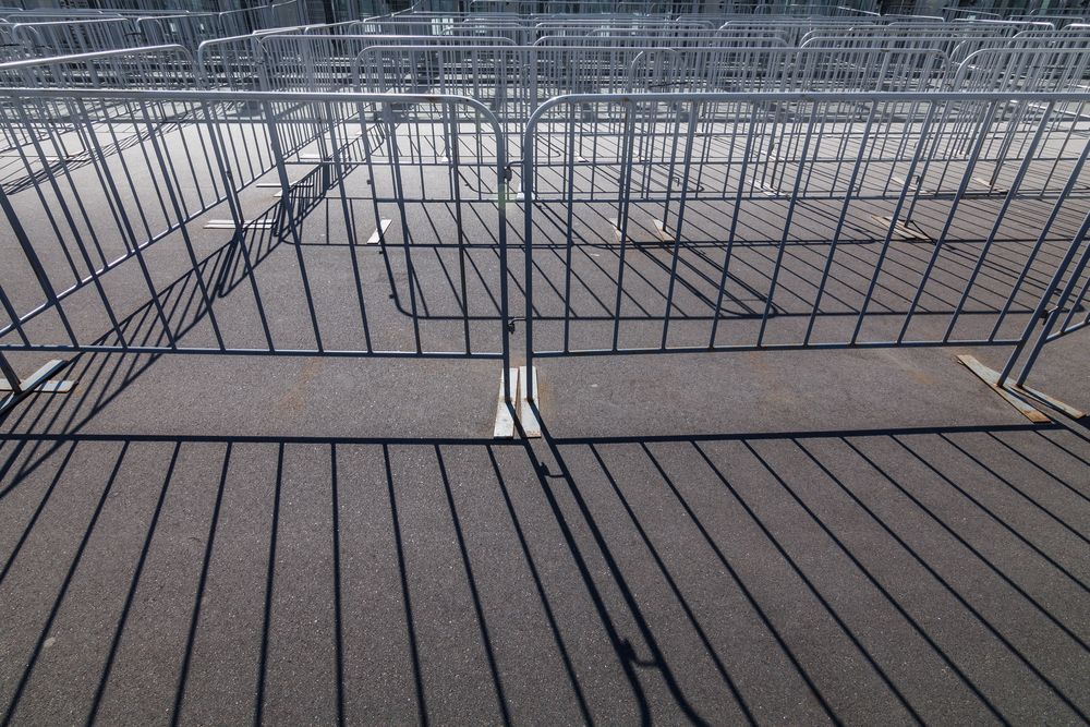 Temporary Barriers in Front of The Stadium — Bowen Hire & Sales in Bowen, QLD