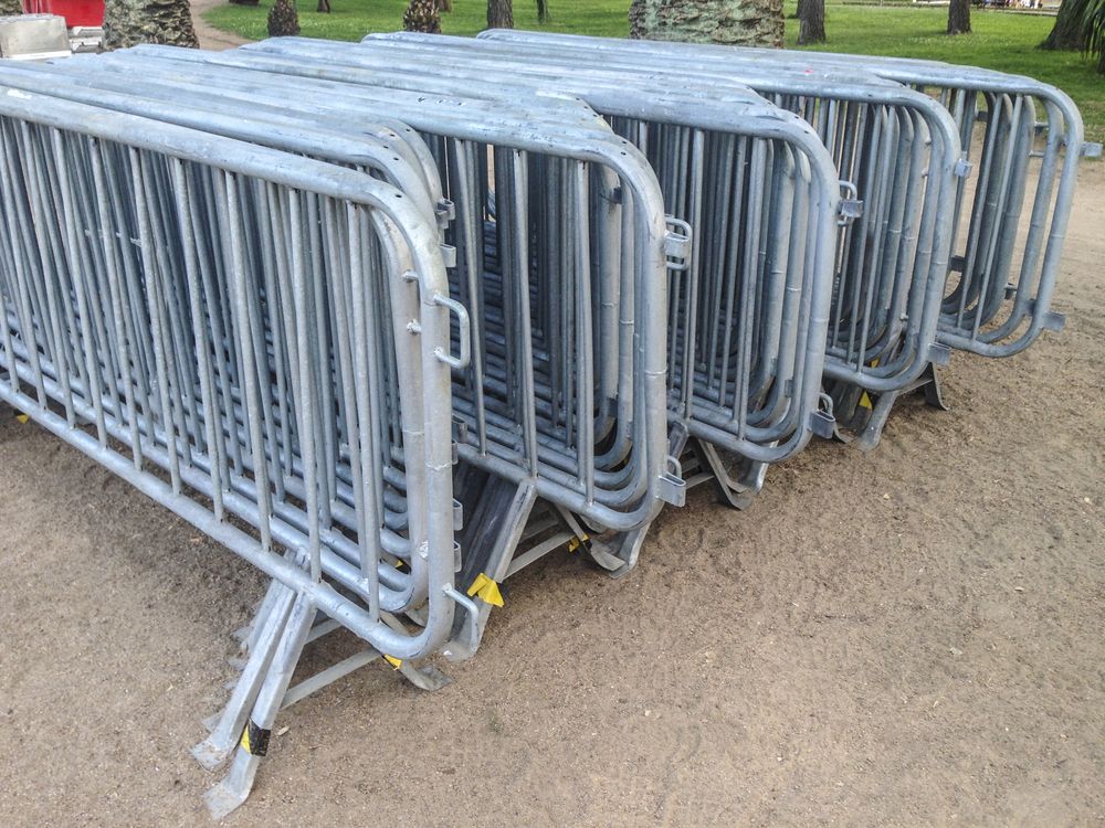 Mobile Fence Stacked For Next Mass Event — Bowen Hire & Sales in Bowen, QLD