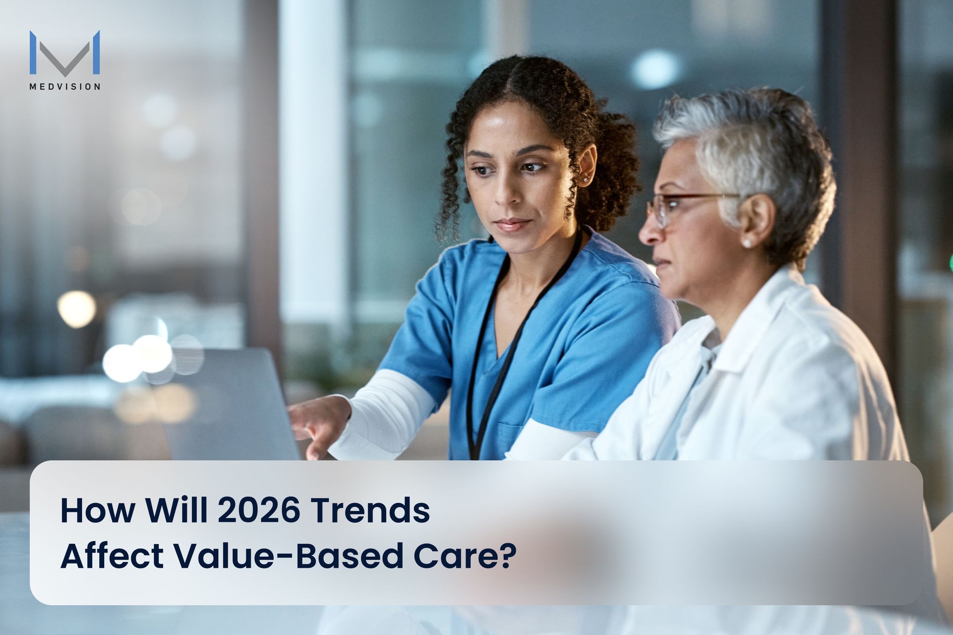 Healthcare professional using a care management software to manage networks, claims, and patient eng