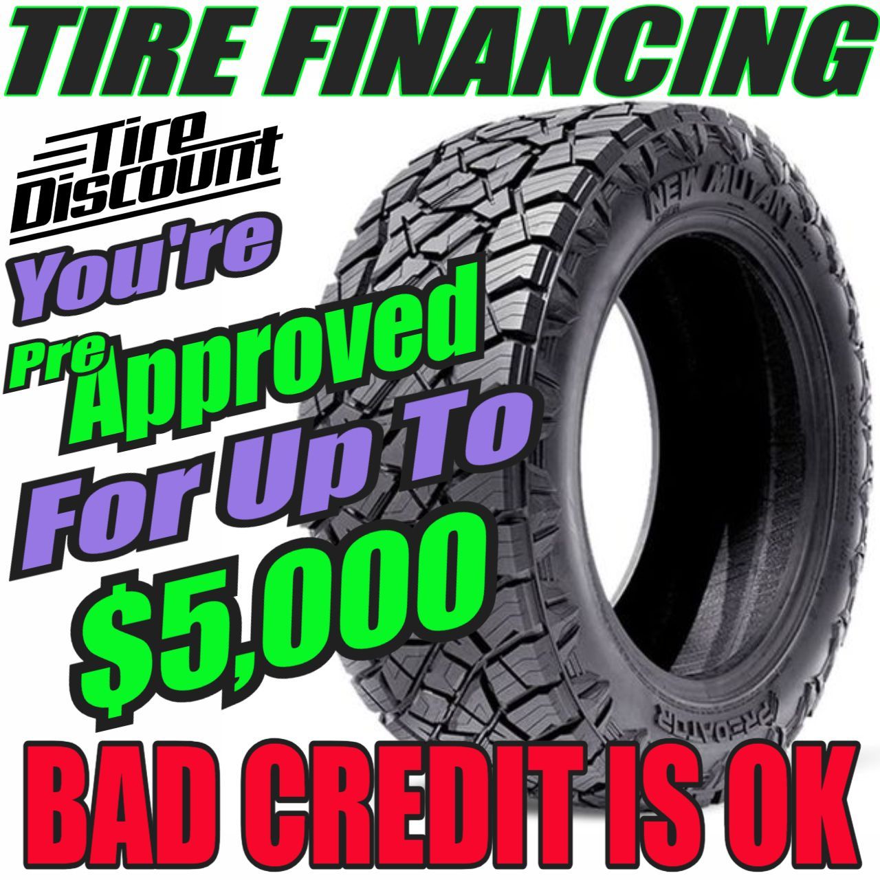 Discount AllTerrain Tires 49 Down No Credit Financing