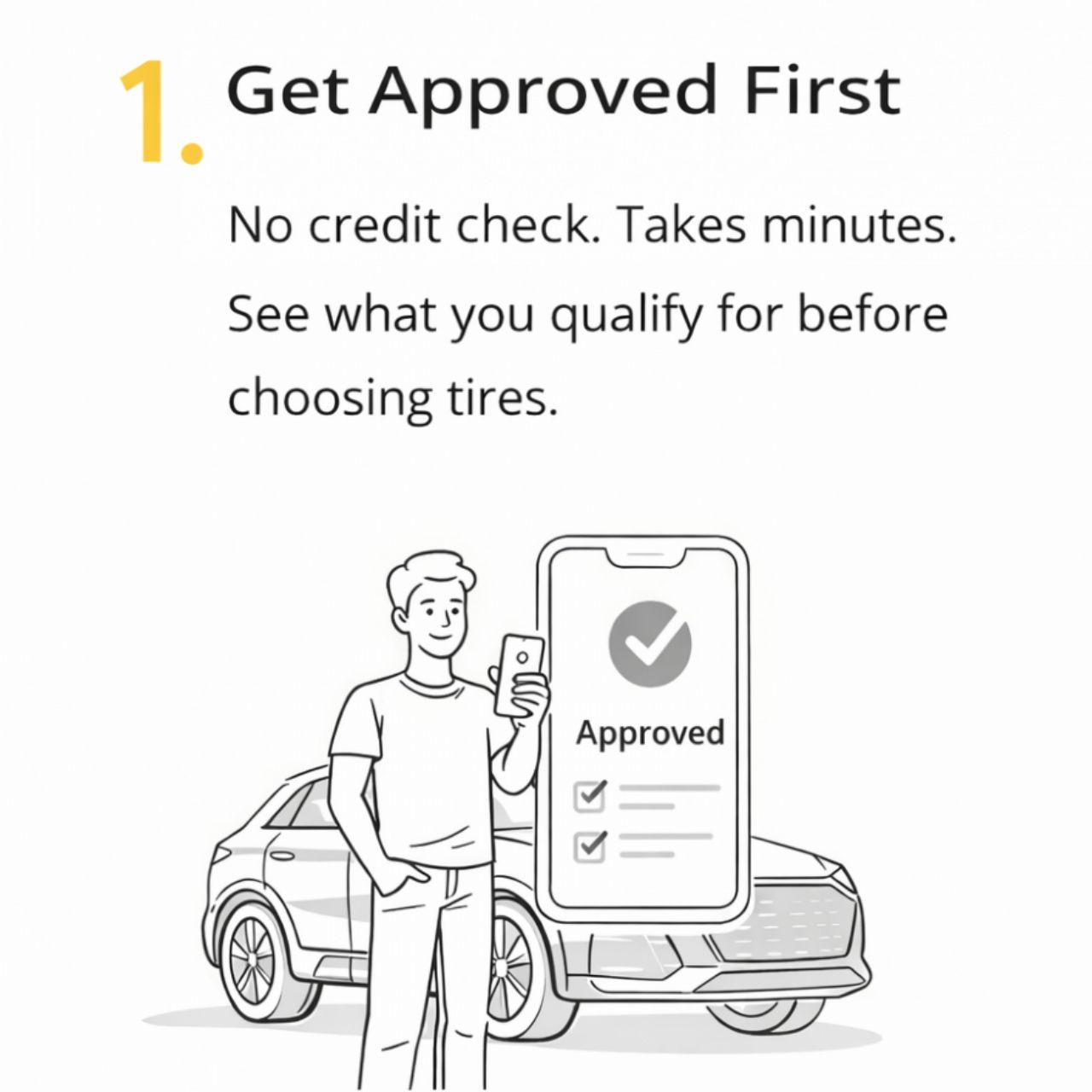 Man holding phone displaying