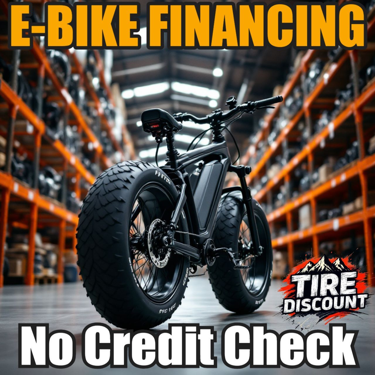 A tire discount warehouse full of electric bikes in DAVIS, CA