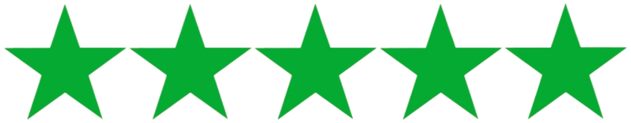 Five green stars, representing excellent quality.