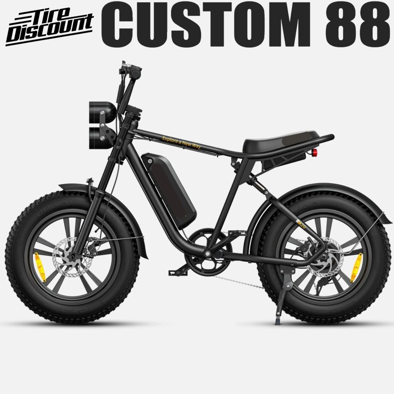 CUSTOM 88 ELECTRIC BIKE REAL BLACK