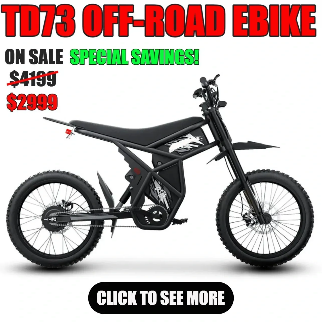 TD73 Off-Road Electric Bike No Credit Financing