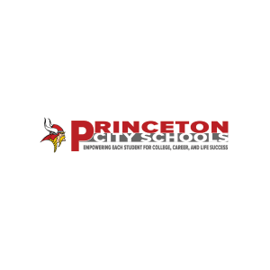 The logo for princeton city schools empowers each student for college , career , and life success.
