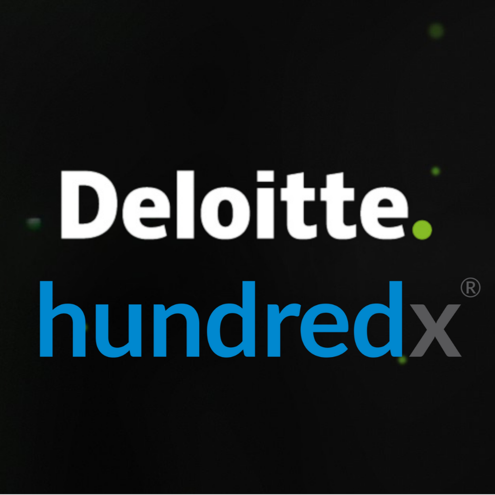 Deloitte and HundredX logos 