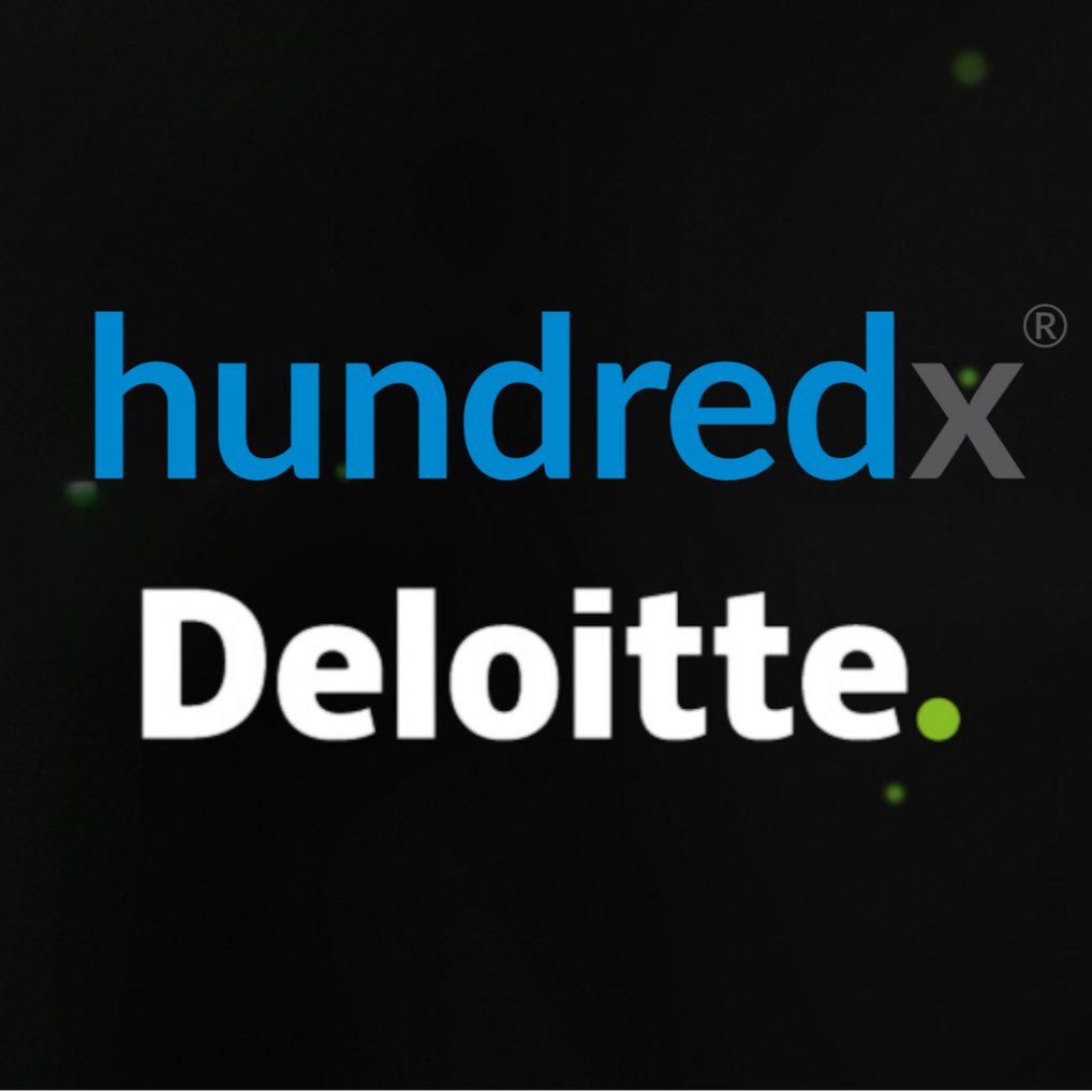 Deloitte and HundredX logos 