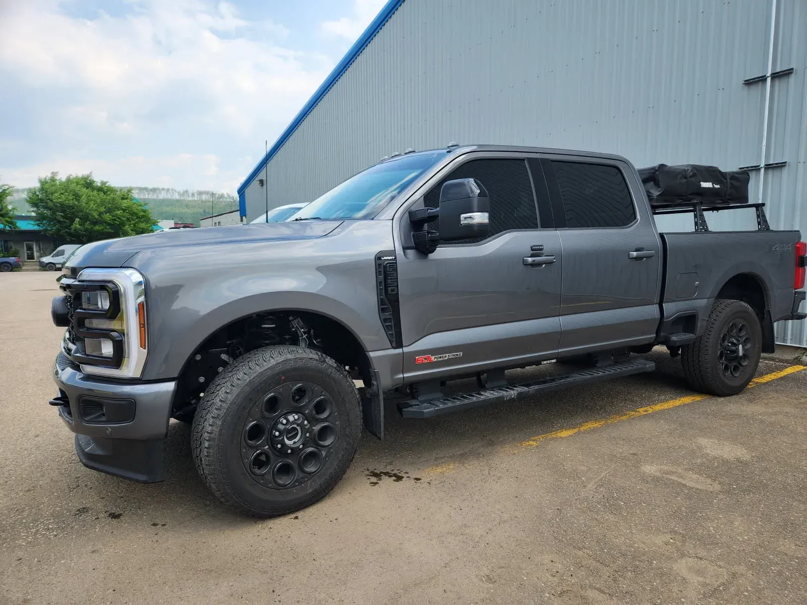 Truck with front ppf, brow, and window tint completed by Auto Haven.