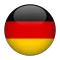 a german flag in a circle on a white background