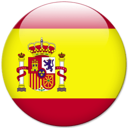 a button with the flag of spain on it