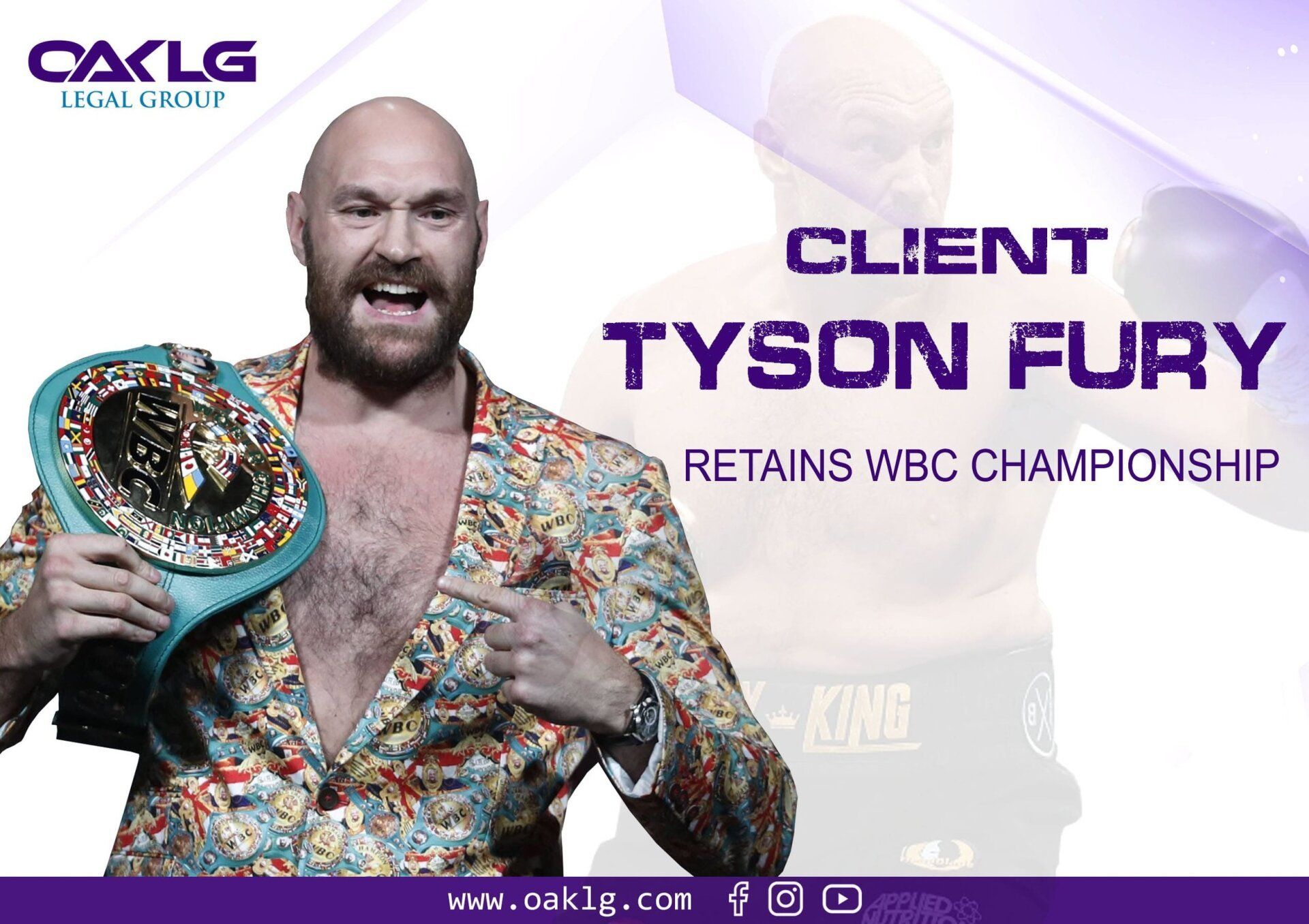 Tyson fury is holding a boxing ring in his hand.