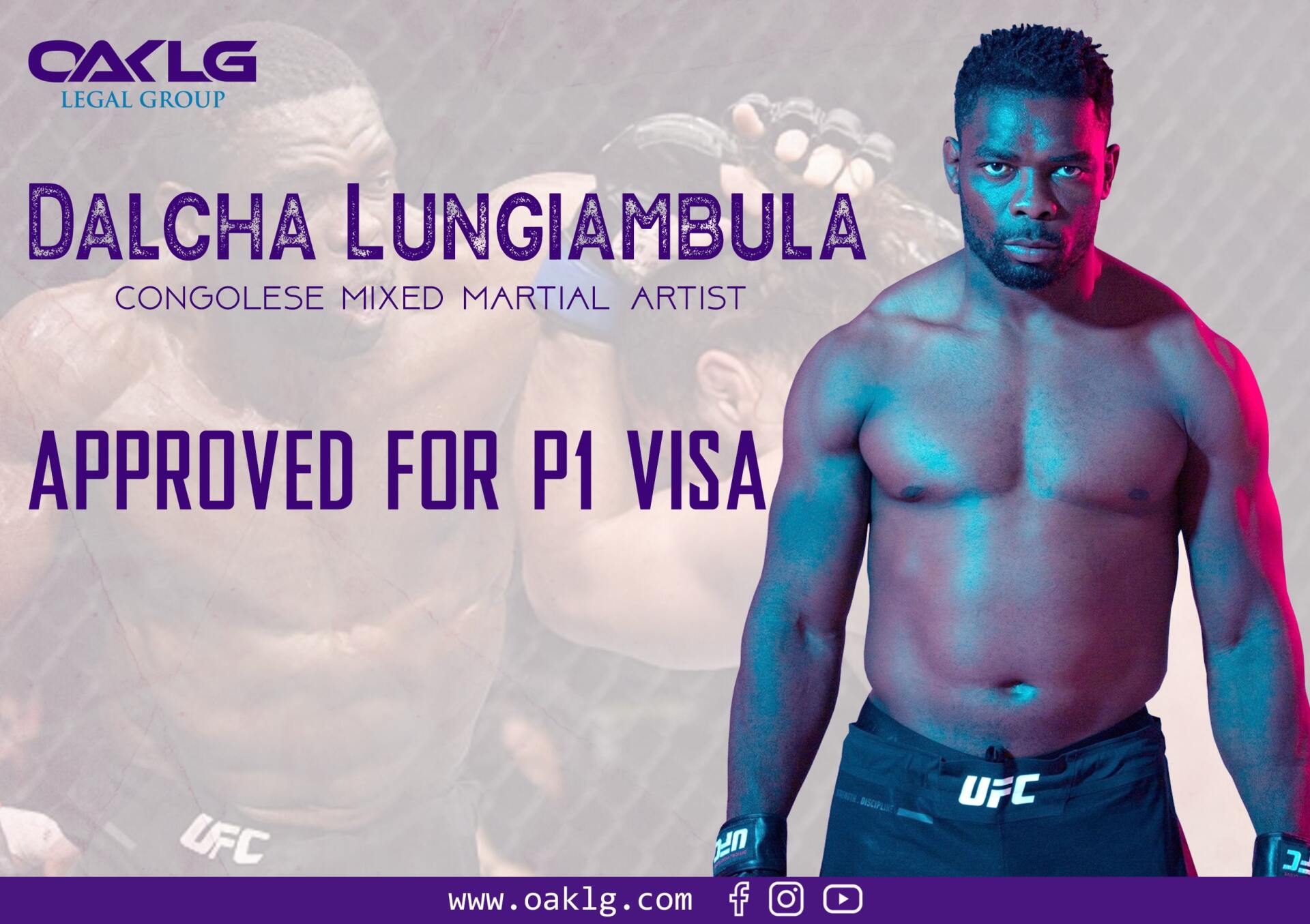 Congolese UFC Fighter Dalcha Lungiambula granted P-1 visa