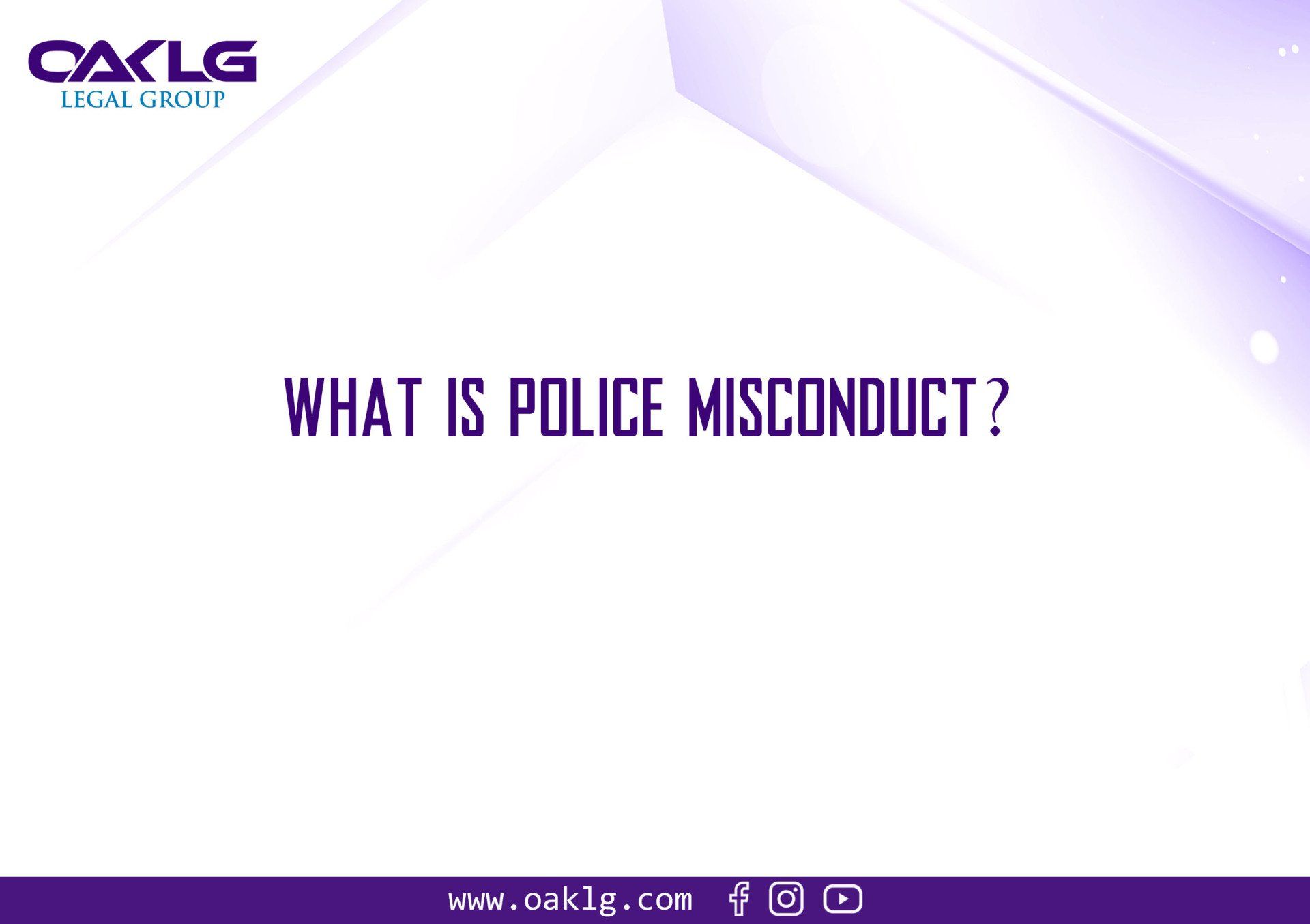 Police Misconduct Defined