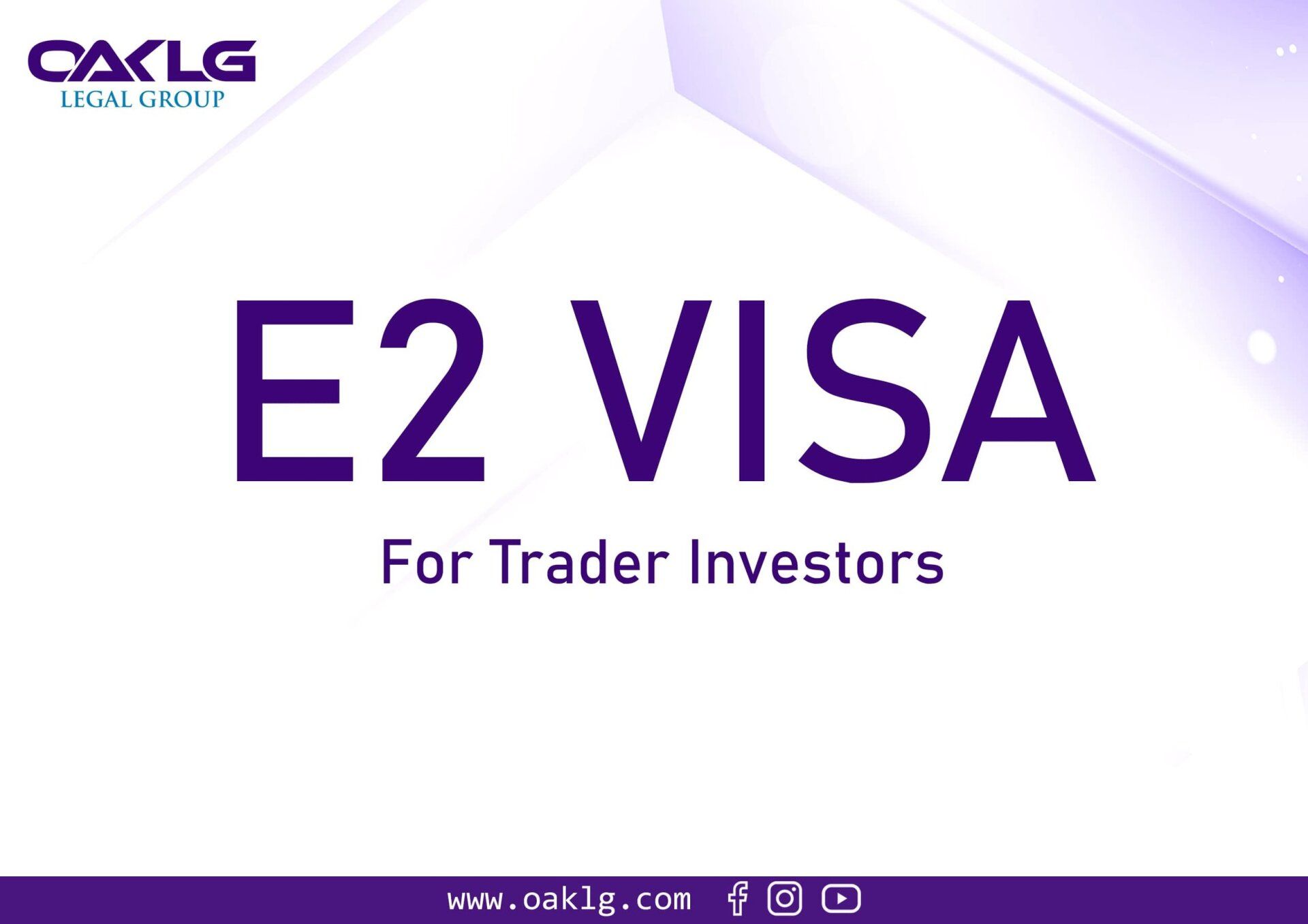 A poster for e2 visa for trader investors