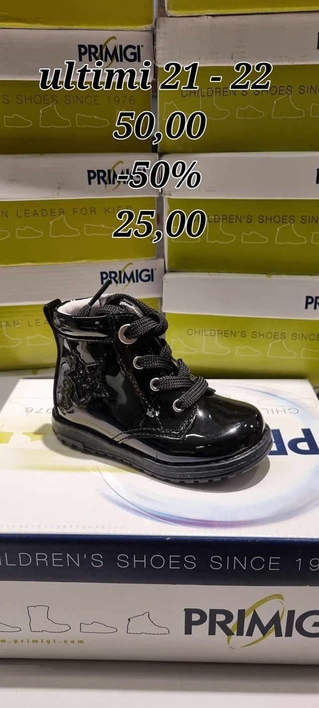 Stivale Primigi nero, taglia 21-22, in saldo a 25 €.