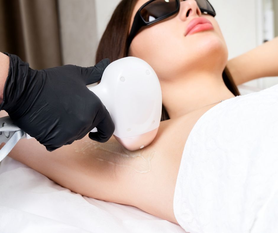 A Person Receiving Professional Laser Treatment — Hope Laser and Beauty Clinic in Tuncurry, NSW