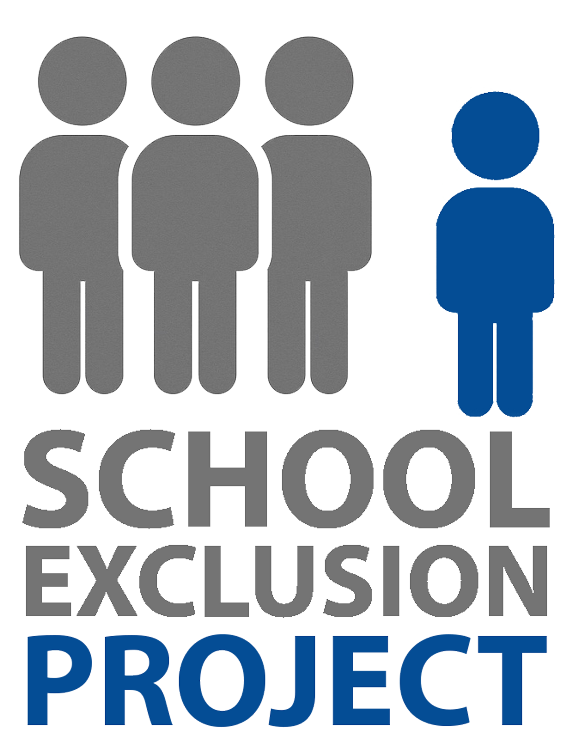 School Exclusion Project Logo showing one child detached from other children.