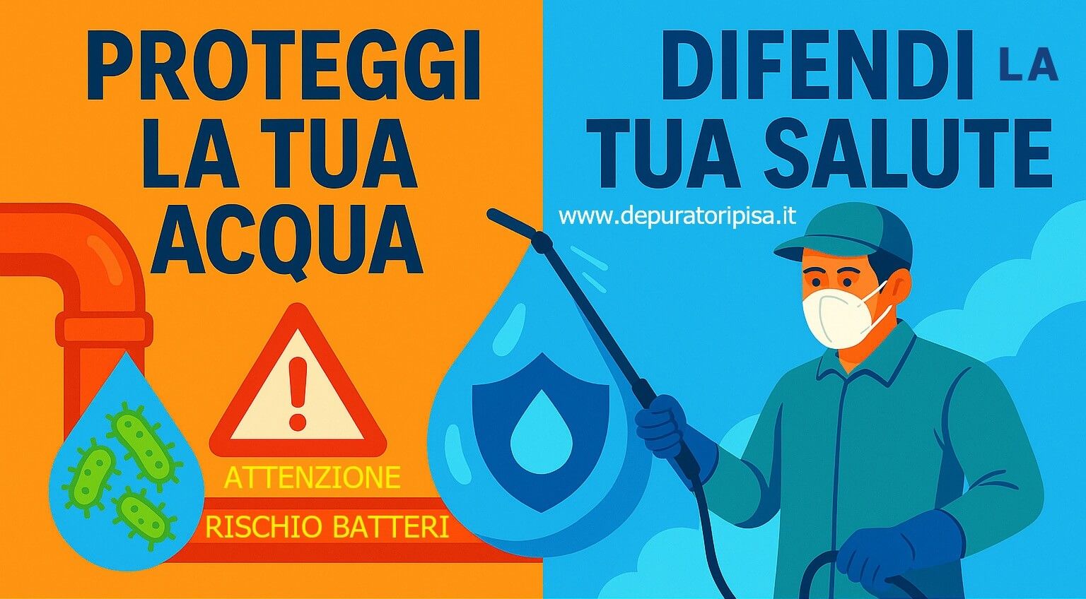 Sanificazione batterica nell'acqua