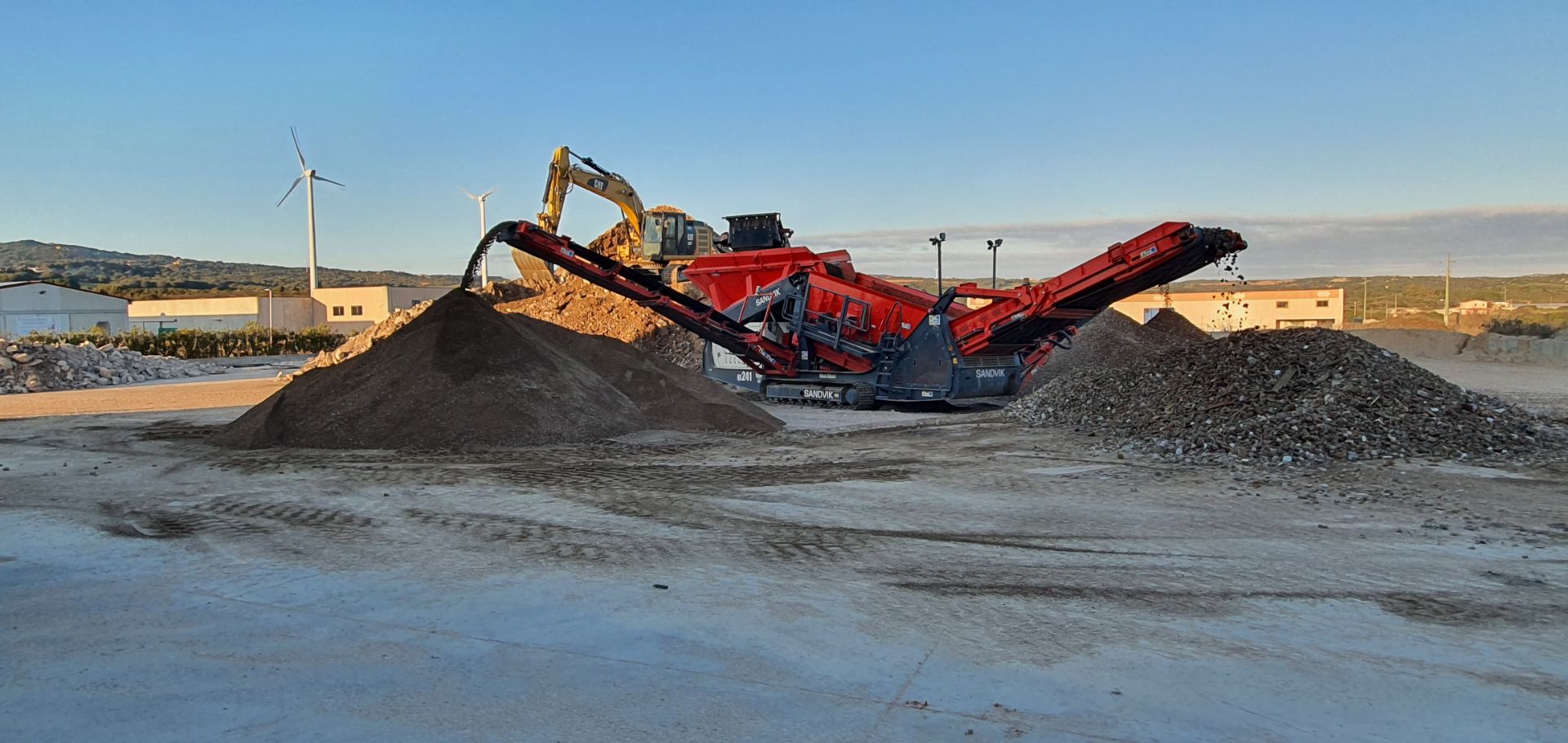 operazioni di riciclo materiale inerte