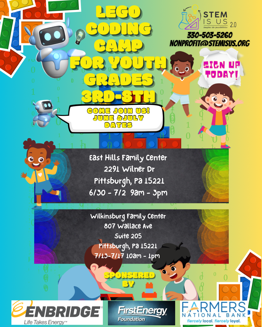 STEM Lego Camp PA Pennsylvania