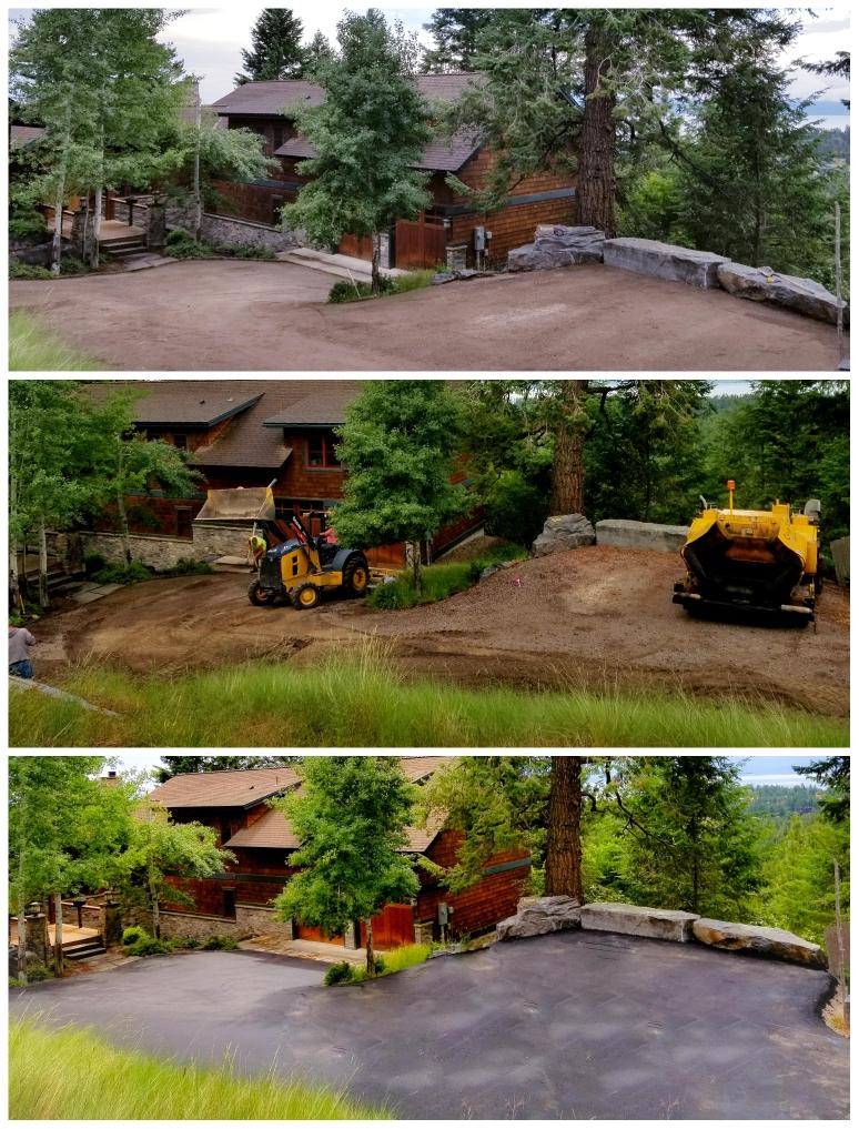 Clearing land to put in a driveway